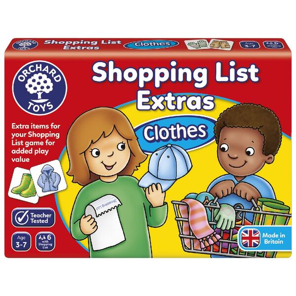 Orchard Toys Shopping list Booster Clothes